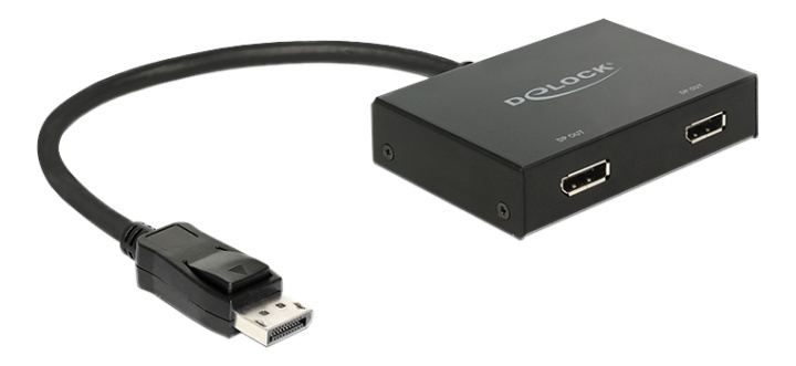 DeLOCK DP till 2xDP splitter, DP 1.2, DP++ i gruppen DATORER & KRINGUTRUSTNING / Datorkablar / DisplayPort / Adaptrar hos TP E-commerce Nordic AB (38-53138)