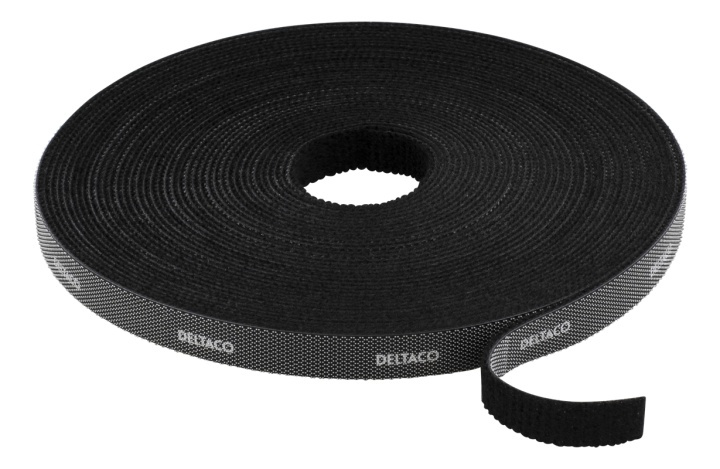 DELTACO kardborrband på rulle, bredd 9mm, 10m, svart i gruppen HEMELEKTRONIK / Kablar & Adaptrar / Kabelhantering hos TP E-commerce Nordic AB (38-53210)
