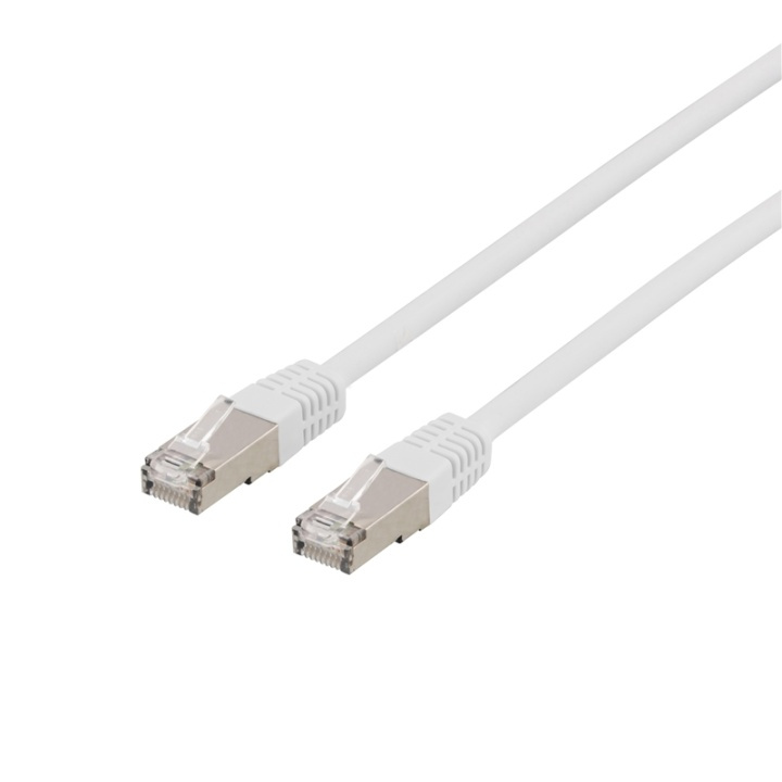 DELTACO U/FTP Cat6a patchkabel, 1,5m, 500MHz, LSZH, vit i gruppen DATORER & KRINGUTRUSTNING / Datorkablar / DVI / Kablar hos TP E-commerce Nordic AB (38-53544)