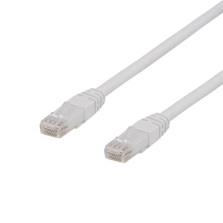 DELTACO U/UTP Cat6a patchkabel, 15m, 500MHz, LSZH, vit i gruppen DATORER & KRINGUTRUSTNING / Datorkablar / Nätverkskablar / Cat6 hos TP E-commerce Nordic AB (38-53601)