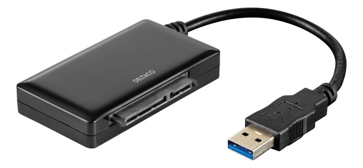 DELTACO USB 3.0 till SATA 6Gb/s adapter, för 2,5/3,5