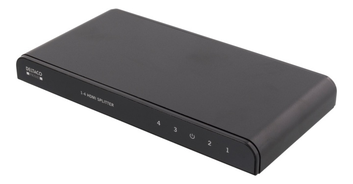 HDMI-splitter, 1 enhet till 4 skärmar, HDMI 2.0, 4K, UHD, 3D, svart i gruppen DATORER & KRINGUTRUSTNING / Datorkablar / Switchar & Splittrar hos TP E-commerce Nordic AB (38-53927)