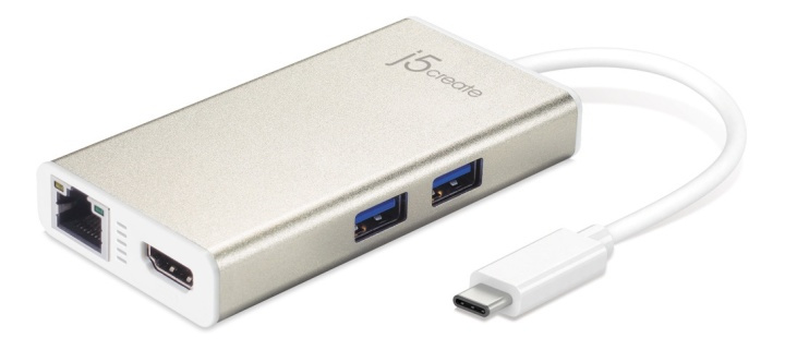 j5create USB 3.1 hubb med Gigabit Ethernet och HDMI, USB Typ C ha i gruppen DATORER & KRINGUTRUSTNING / Datortillbehör / USB-hubbar hos TP E-commerce Nordic AB (38-54715)