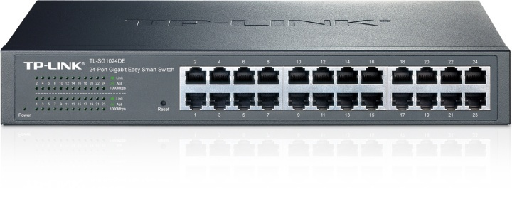 TP-LINK, nätverksswitch, 24-ports 10/100/1000Mbps, RJ45 i gruppen DATORER & KRINGUTRUSTNING / Nätverk / Switchar / 10/100/1000Mbps hos TP E-commerce Nordic AB (38-55810)