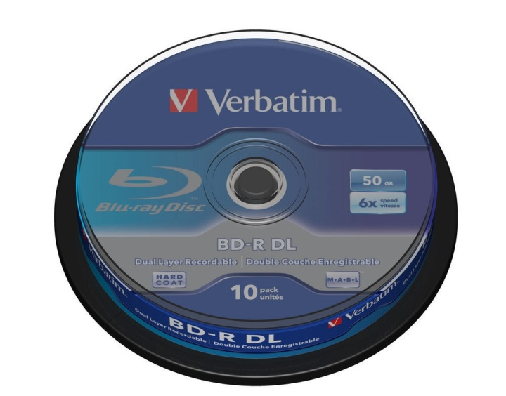 Verbatim BD-R Double Layer 6X, Scratchguard surface 10p Spindle i gruppen HEMELEKTRONIK / Lagringsmedia / CD/DVD/BD-skivor / Blu-Ray hos TP E-commerce Nordic AB (38-55899)