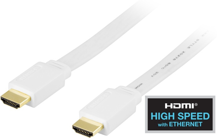 Flat HDMI-kabel med stöd för 3D 2m (HDMI-1020H) i gruppen HEMELEKTRONIK / Kablar & Adaptrar / HDMI / Kablar hos TP E-commerce Nordic AB (38-5646)