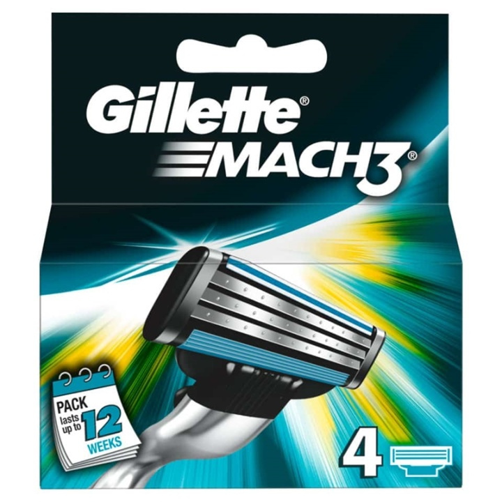 Gillette Mach3 4-pack i gruppen SKÖNHET & HÄLSA / Hår & Styling / Rakning & Trimning / Rakhyvlar & Tillbehör hos TP E-commerce Nordic AB (38-57194)