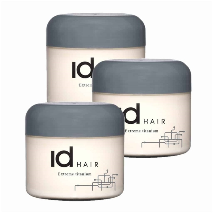 3-pack ID Hair Extreme Titanium Wax 100ml i gruppen SKÖNHET & HÄLSA / Hår & Styling / Hårstylingprodukter / Hårvax hos TP E-commerce Nordic AB (38-57376)