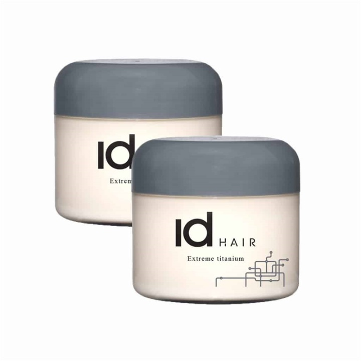 ID Hair 2-pack ID Hair Extreme Titanium Wax 100ml i gruppen SKÖNHET & HÄLSA / Hår & Styling / Hårstylingprodukter / Hårvax hos TP E-commerce Nordic AB (38-57377)