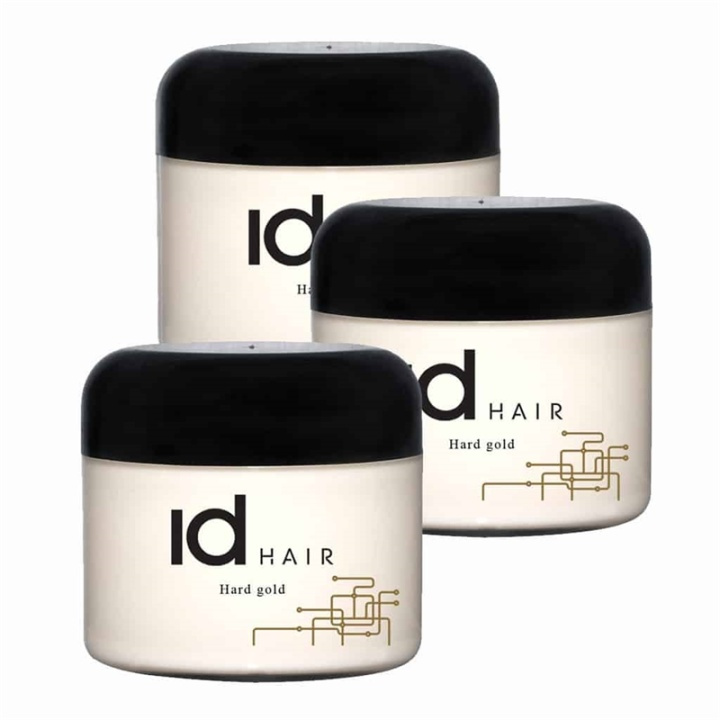 ID Hair 3-pack ID Hair Hard Gold Wax 100ml i gruppen SKÖNHET & HÄLSA / Hår & Styling / Hårstylingprodukter / Hårvax hos TP E-commerce Nordic AB (38-57380)