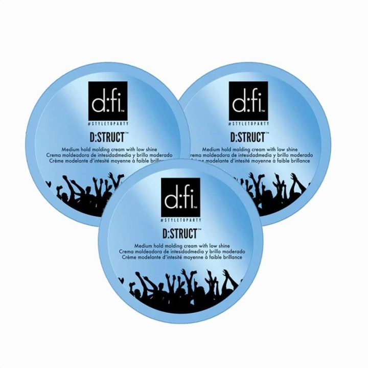 D:fi 3-pack D:fi D:struct Molding Cream Blå Stor 150g i gruppen SKÖNHET & HÄLSA / Hår & Styling / Hårstylingprodukter / Hårvax hos TP E-commerce Nordic AB (38-57532)
