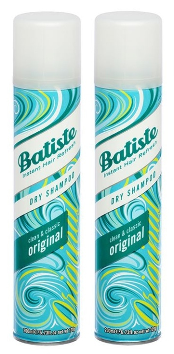 2-pack Batiste Dry Shampoo Original Stor 200ml i gruppen SKÖNHET & HÄLSA / Hår & Styling / Hårvårdsprodukter / Torrschampo hos TP E-commerce Nordic AB (38-57588)