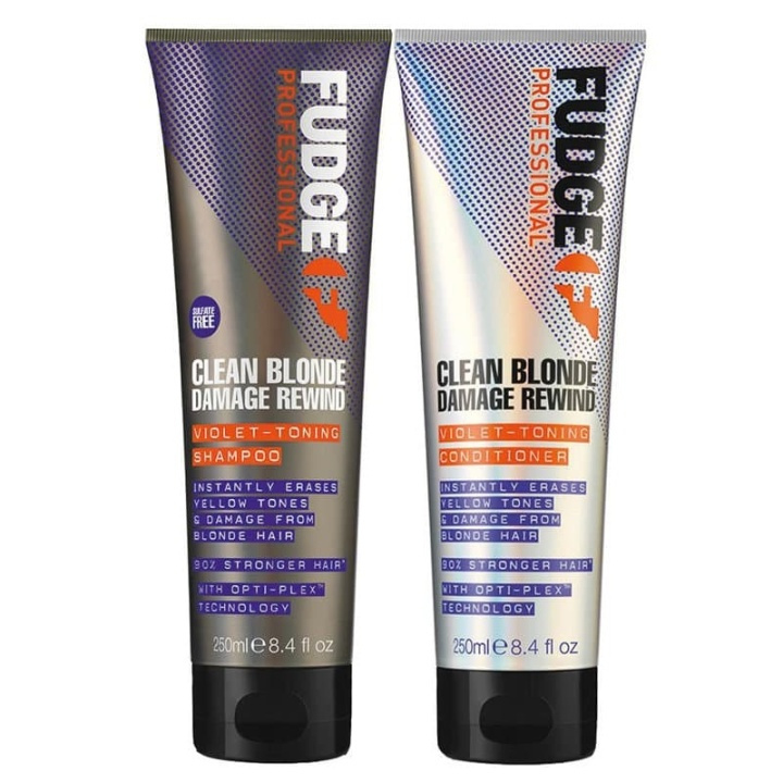 Fudge Clean Blonde Violet Shampoo 300ml + Conditioner 300ml i gruppen SKÖNHET & HÄLSA / Hår & Styling / Hårvårdsprodukter / Hårfärg / Silverschampo hos TP E-commerce Nordic AB (38-58452)