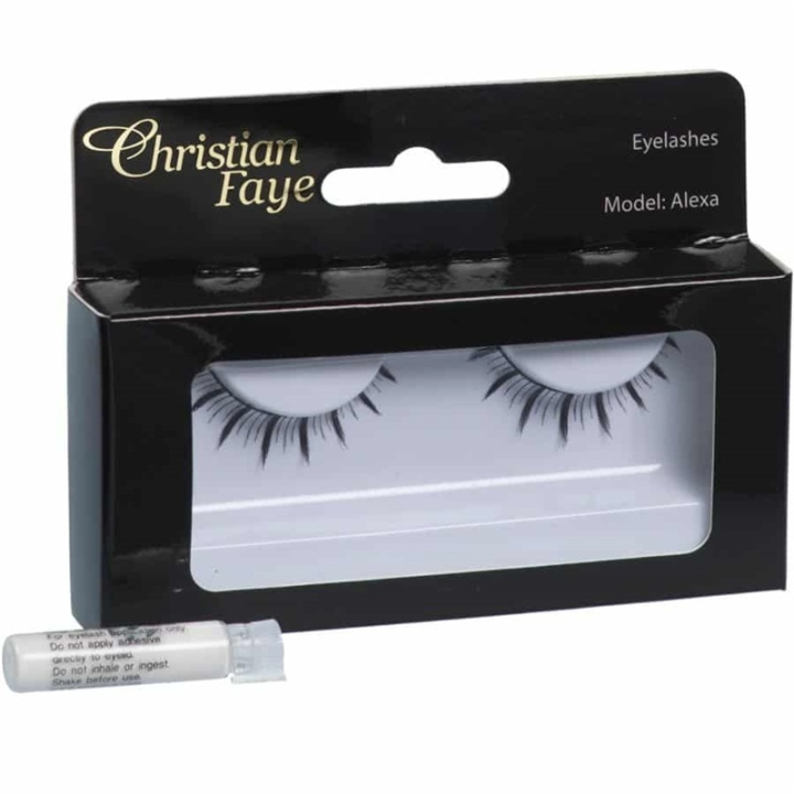 Christian Faye Eyelashes Alexa With Glue i gruppen SKÖNHET & HÄLSA / Makeup / Ögon & Ögonbryn / Lösögonfransar hos TP E-commerce Nordic AB (38-58638)