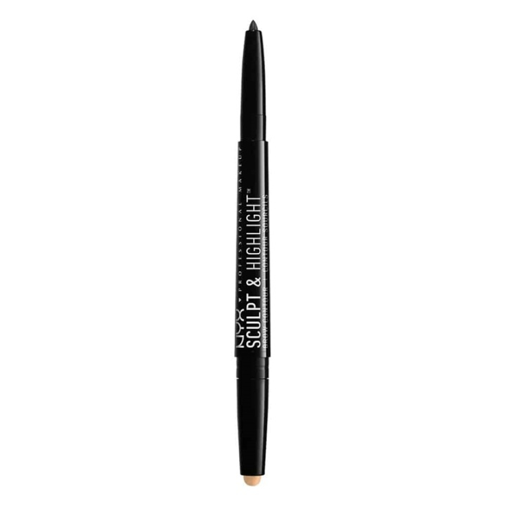 NYX PROF. MAKEUP Sculpt & Highlight Brow Contour - Black/Golden Peach i gruppen SKÖNHET & HÄLSA / Makeup / Ögon & Ögonbryn / Ögonbrynskit hos TP E-commerce Nordic AB (38-58724)