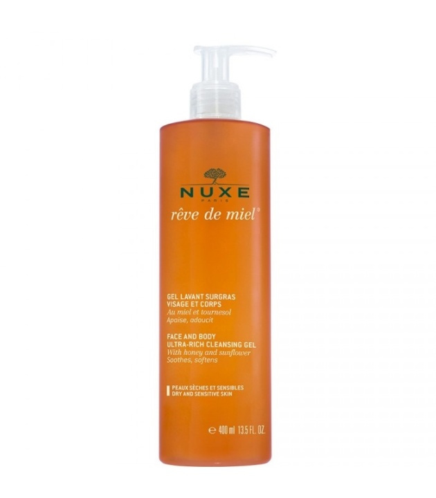 Nuxe Reve de Miel Face & Body Ultra-Rich Cleansing Gel 400ml i gruppen SKÖNHET & HÄLSA / Hudvård / Ansiktsvård / Rengöring hos TP E-commerce Nordic AB (38-58903)