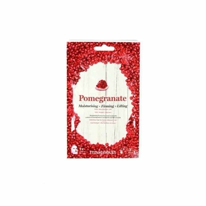Vitamasques Pomegranate (1 pc) Moisturising + Firming + Lifting i gruppen SKÖNHET & HÄLSA / Hudvård / Ansiktsvård / Masker hos TP E-commerce Nordic AB (38-59195)
