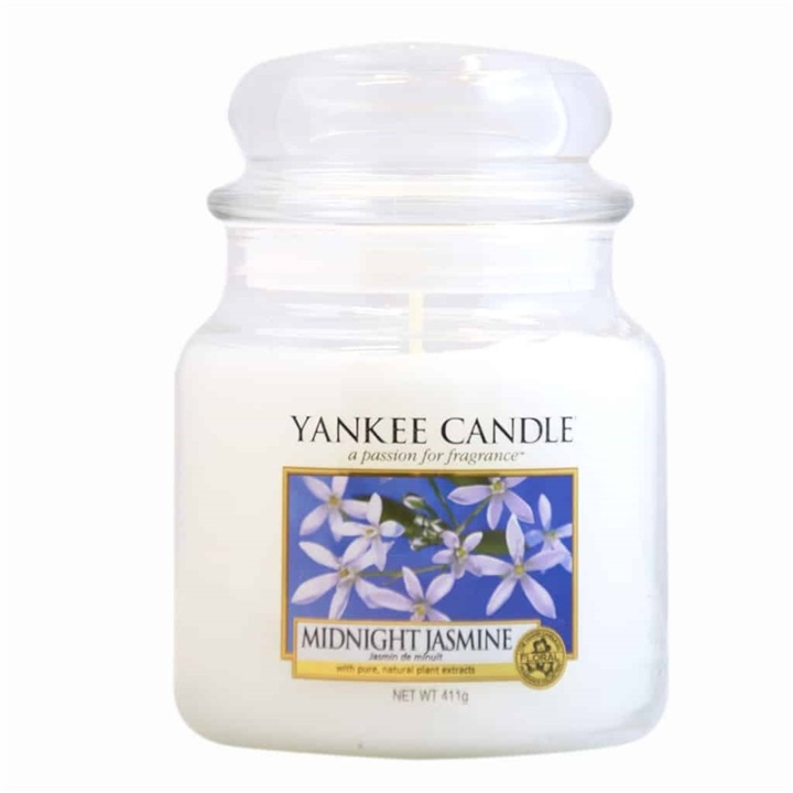 Yankee Candle Classic Medium Jar Midnight Jasmine Candle 411g i gruppen SKÖNHET & HÄLSA / Doft & Parfym / Övrig doft / Doftljus hos TP E-commerce Nordic AB (38-59248)