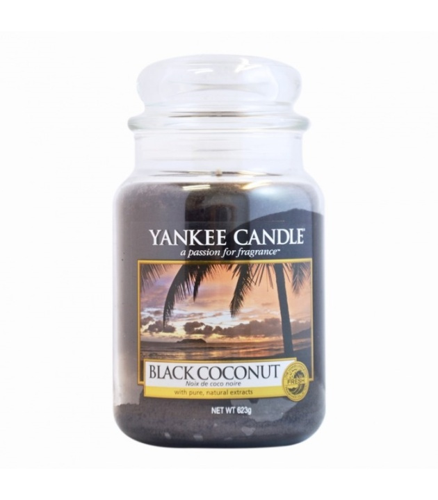 Yankee Candle Classic Large Jar Black Coconut Candle 623g i gruppen SKÖNHET & HÄLSA / Doft & Parfym / Övrig doft / Doftljus hos Teknikproffset Nordic AB (38-59250)
