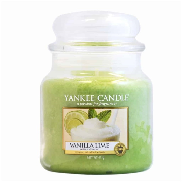 Yankee Candle Classic Medium Jar Vanilla Lime Candle 411g i gruppen SKÖNHET & HÄLSA / Doft & Parfym / Övrig doft / Doftljus hos TP E-commerce Nordic AB (38-59260)