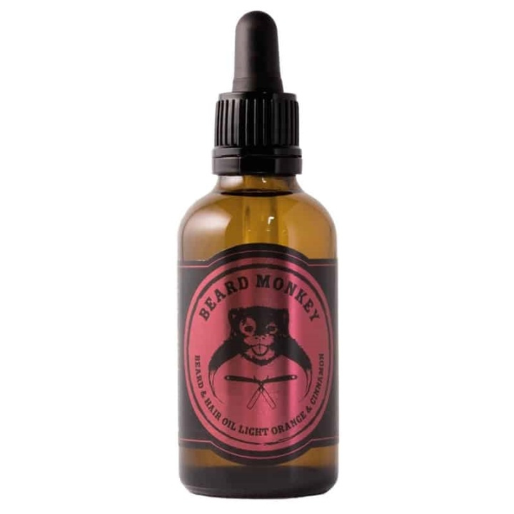 Beard Monkey Beard & Hair Oil Light Orange & Cinnamon 50ml i gruppen SKÖNHET & HÄLSA / Hår & Styling / Skäggvård / Skäggolja hos TP E-commerce Nordic AB (38-59308)