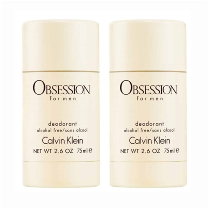 2-pack Calvin Klein Obsession For Men Deostick 75ml i gruppen SKÖNHET & HÄLSA / Doft & Parfym / Deodorant / Deo för honom hos TP E-commerce Nordic AB (38-59364)