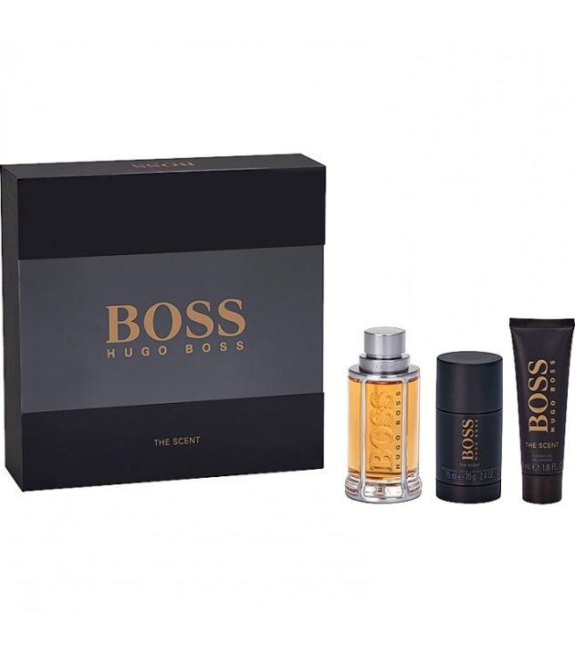 Giftset Hugo Boss The Scent Edt 100ml + SG 50ml + Dst 75ml i gruppen SKÖNHET & HÄLSA / Doft & Parfym / Parfym / Parfymboxar hos TP E-commerce Nordic AB (38-59406)