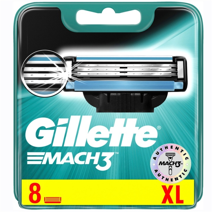 Gillette Rakblad Mach3 Turbo 8-pack (462834) i gruppen SKÖNHET & HÄLSA / Hår & Styling / Rakning & Trimning / Rakhyvlar & Tillbehör hos TP E-commerce Nordic AB (38-60045)