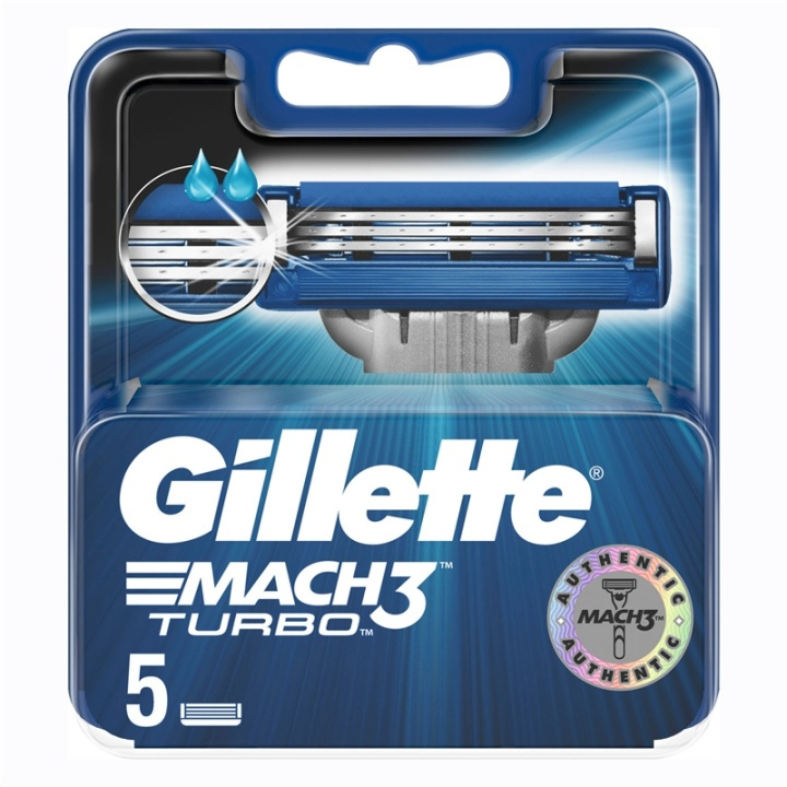 Gillette Rakblad Mach3 Turbo 5-pack (462803) i gruppen SKÖNHET & HÄLSA / Hår & Styling / Rakning & Trimning / Rakhyvlar & Tillbehör hos TP E-commerce Nordic AB (38-60048)