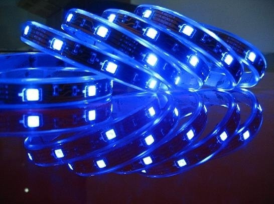 Blå LED-list med dubbelhäftande tejp, SMD, 30cm i gruppen BIL / Billampor / Diodlampor / LED-strips hos TP E-commerce Nordic AB (38-6016)