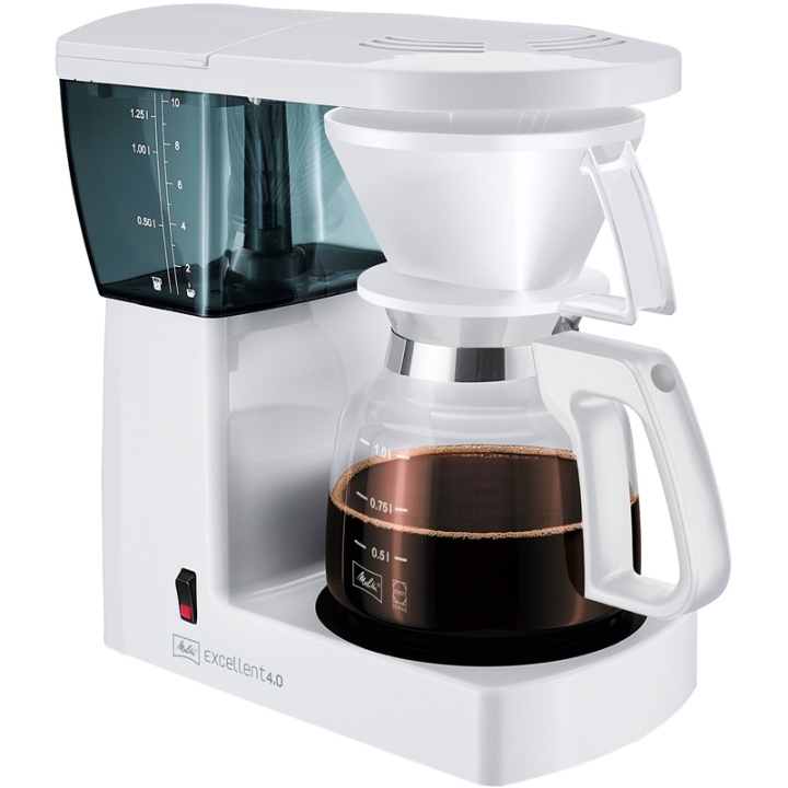 Melitta Excellent 4.0 Vit Kaffebryggare i gruppen HEM, HUSHÅLL & TRÄDGÅRD / Hushållsmaskiner / Kaffemaskiner & Tillbehör / Kaffebryggare hos TP E-commerce Nordic AB (38-60504)