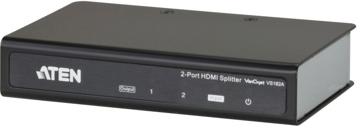 ATEN 2-ports HDMI-splitter, en till två skärmar, UHD, 1080p, 3D, sv i gruppen DATORER & KRINGUTRUSTNING / Datorkablar / Switchar & Splittrar hos TP E-commerce Nordic AB (38-61278)