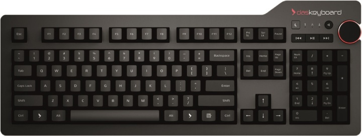 Das Keyboard 4 Professional, Cherry MX Blue, Nordisk, USB, svart i gruppen DATORER & KRINGUTRUSTNING / Möss & Tangentbord / Tangentbord / Trådbundna hos TP E-commerce Nordic AB (38-61397)
