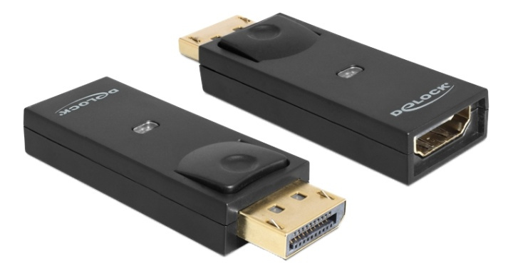 Delock Adapter Displayport 1.1 hane till HDMI hona, 3840x2160, svart i gruppen HEMELEKTRONIK / Kablar & Adaptrar / HDMI / Adaptrar hos TP E-commerce Nordic AB (38-61425)