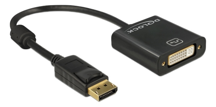 Delock Adapter Displayport 1.2 hane till DVI hona, 4K, passiv, svart i gruppen DATORER & KRINGUTRUSTNING / Datorkablar / DisplayPort / Adaptrar hos TP E-commerce Nordic AB (38-61428)