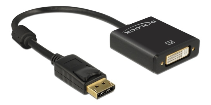 DeLOCK Adapter Displayport 1.2 male > DVI female 4K Active black i gruppen DATORER & KRINGUTRUSTNING / Datorkablar / DisplayPort / Adaptrar hos TP E-commerce Nordic AB (38-61429)