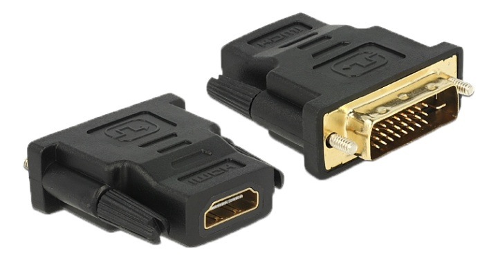 Delock Adapter DVI 24+1 pin male > HDMI female i gruppen DATORER & KRINGUTRUSTNING / Datorkablar / DVI / Adaptrar hos Teknikproffset Nordic AB (38-61430)