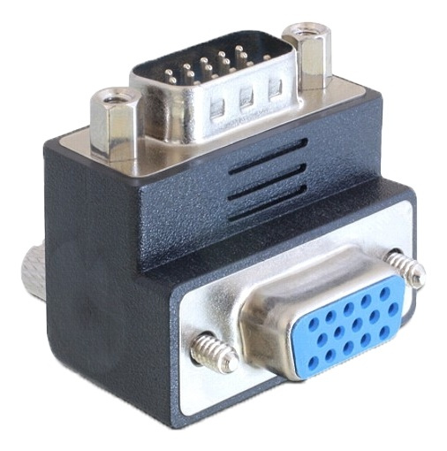 Delock Adapter VGA male / female 90° angled i gruppen DATORER & KRINGUTRUSTNING / Datorkablar / VGA / Adaptrar hos TP E-commerce Nordic AB (38-61439)