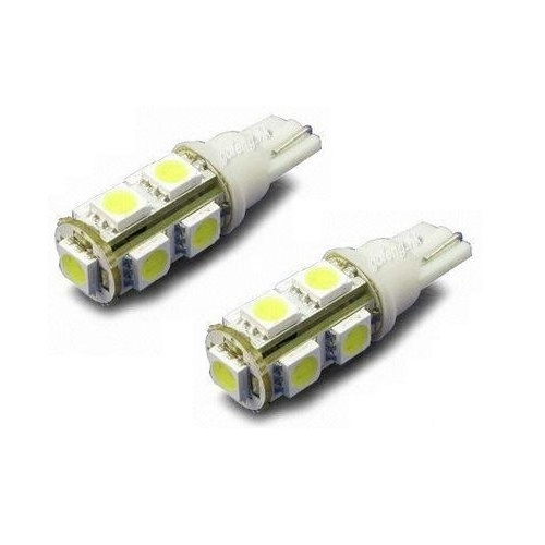 LED Positionsljus, Sockel W5W, 9-LED (2-Pack) i gruppen BIL / Billampor / Diodlampor / W5W (T10) hos TP E-commerce Nordic AB (38-6145)