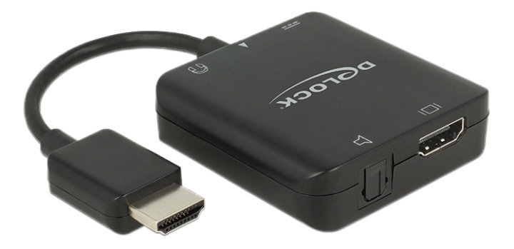 Delock HDMI Audio Extractor 4K kompakt i gruppen HEMELEKTRONIK / Kablar & Adaptrar / HDMI / Adaptrar hos TP E-commerce Nordic AB (38-61461)