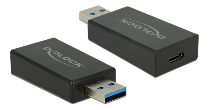 Delock Konverterare USB 3.1 Gen 2 USB-A hane till USB-C hona, svart i gruppen DATORER & KRINGUTRUSTNING / Datorkablar / USB-kablar / USB-A / Adaptrar hos TP E-commerce Nordic AB (38-61475)