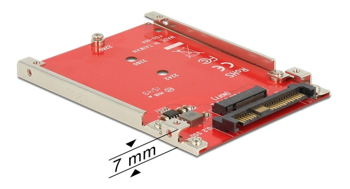 DeLOCK M.2 omvandlare, M.2 B B+M - U.2 SFF-8639, 7mm höjd i gruppen DATORER & KRINGUTRUSTNING / Datorkomponenter / Hårddiskar / Adaptrar & Tillbehör hos TP E-commerce Nordic AB (38-61479)