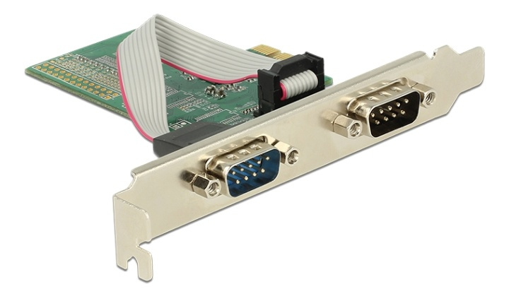 Delock PCI Express Card > 2 x Serial RS-232 i gruppen DATORER & KRINGUTRUSTNING / Nätverk / Nätverkskort / PCI Express hos TP E-commerce Nordic AB (38-61487)