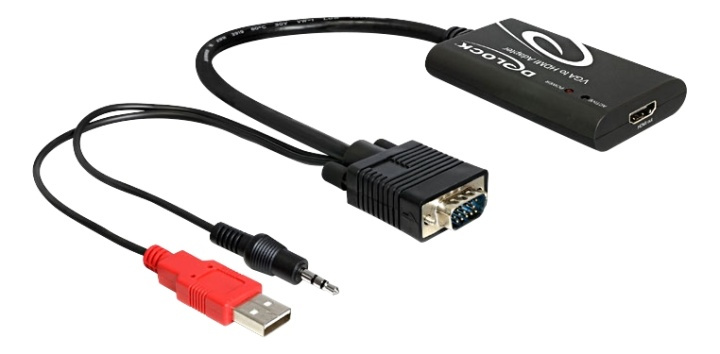 Delock VGA to HDMI Adapter with Audio i gruppen HEMELEKTRONIK / Kablar & Adaptrar / HDMI / Adaptrar hos TP E-commerce Nordic AB (38-61531)