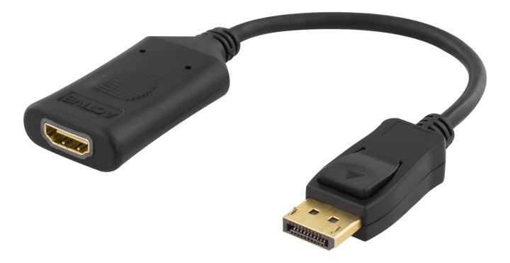 DELTACO DisplayPort - HDMI adapter, 4096x2160 60Hz, 0,1m, svart i gruppen HEMELEKTRONIK / Kablar & Adaptrar / HDMI / Adaptrar hos TP E-commerce Nordic AB (38-61549)