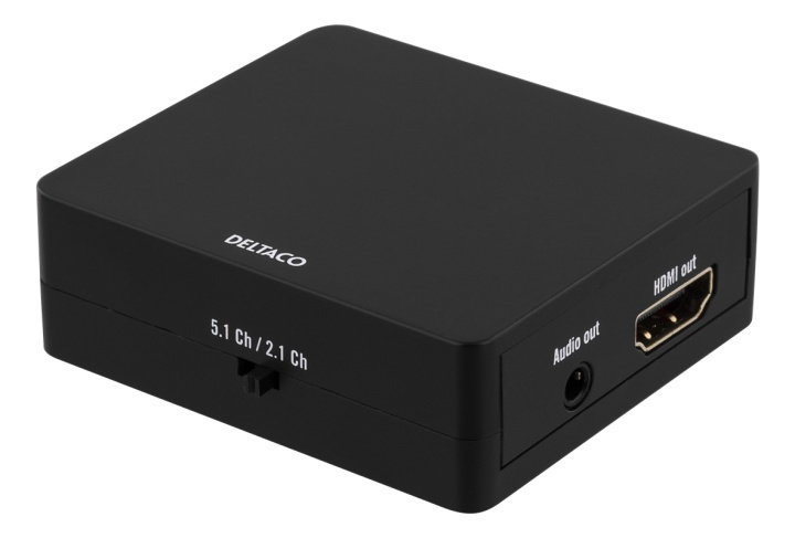 DELTACO HDMI - HDMI +SPDIF/3,5mm omvandlare, Ultra HD 30Hz, svart i gruppen HEMELEKTRONIK / Kablar & Adaptrar / HDMI / Adaptrar hos TP E-commerce Nordic AB (38-61607)