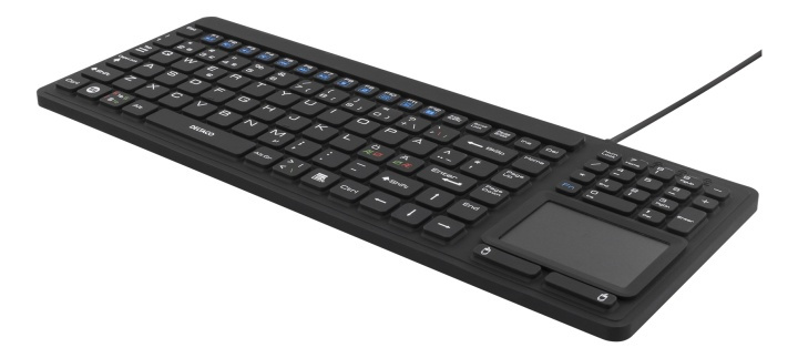 DELTACO tangentbord i silikon med touchpad, IP68, 105 tangenter, svart i gruppen DATORER & KRINGUTRUSTNING / Möss & Tangentbord / Tangentbord / Trådbundna hos TP E-commerce Nordic AB (38-61660)