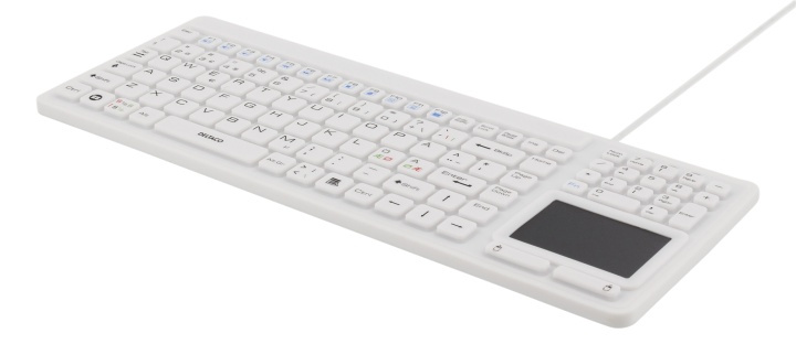 DELTACO tangentbord i silikon, touchpad, IP68, 105 + 12 media, vit i gruppen DATORER & KRINGUTRUSTNING / Möss & Tangentbord / Tangentbord / Trådlösa hos TP E-commerce Nordic AB (38-61663)