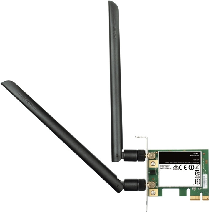 D-Link DWA-582 - Trådlöst nätverkskort,Dual Band, 802.11ac i gruppen DATORER & KRINGUTRUSTNING / Nätverk / Nätverkskort / PCI Trådlösa hos TP E-commerce Nordic AB (38-61964)