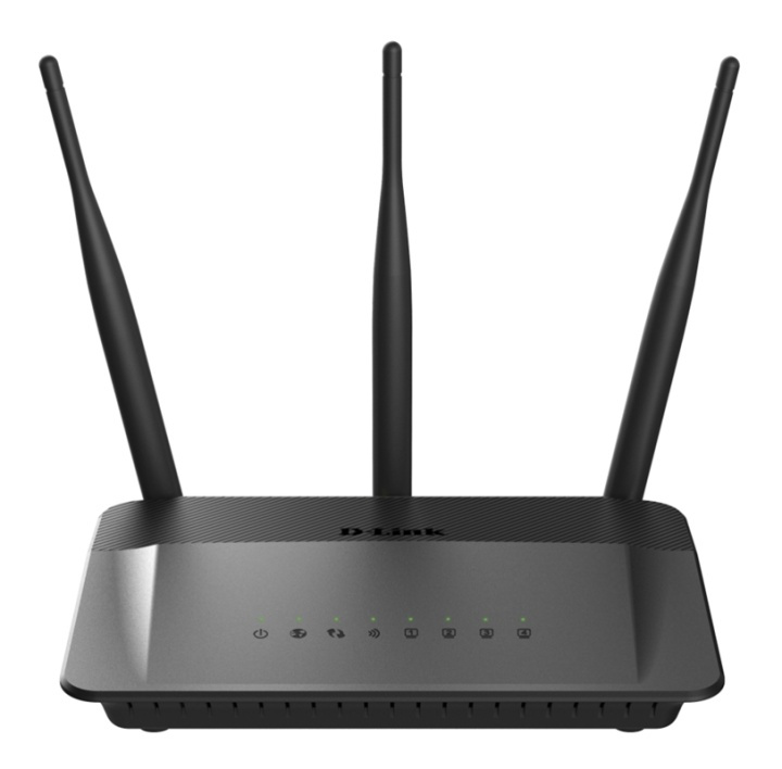 D-Link Trådlös router, Dual band, AC750, 4xRJ45 Lan portar, svart i gruppen DATORER & KRINGUTRUSTNING / Nätverk / Routrar hos TP E-commerce Nordic AB (38-61988)